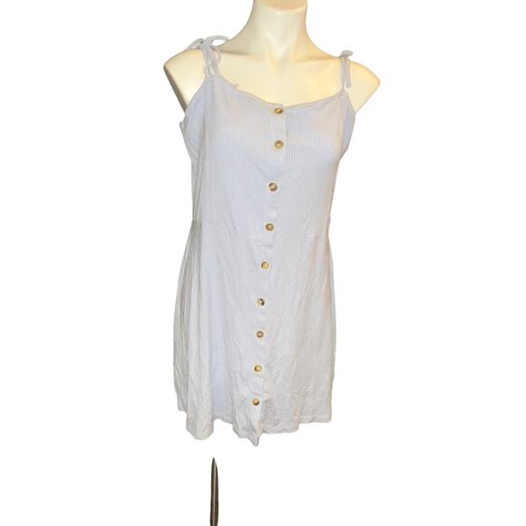 Topshop Dresses & Skirts - Topshop women’s new button down mini blue spaghetti strap dress